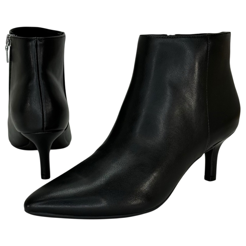 Aerosoles Edith Black Faux Leather Womens Booties Size 8.5M - Picture 11 of 14